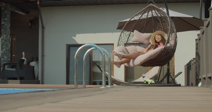 Girl on terrace
