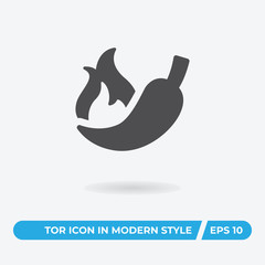 Chili pepper vector icon, simple sign for web site and mobile app.