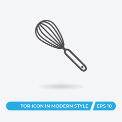 Whisk kitchen tool vector icon, simple sign for web site and mobile app.