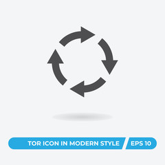 Rotating arrows vector icon, simple sign for web site and mobile app.