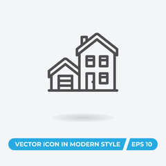 House vector icon, simple sign for web site and mobile app.