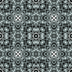 Seamless endless vector repeating black and white monochrome bright ornament of different colors