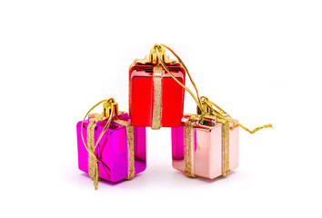 christmas gifts on white background