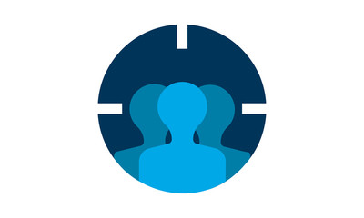Target audience icon for marketing or consumer-related websites