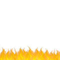 Illustration of flame.  White background. 炎のイラスト  白背景