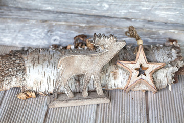 Nordic Christmas Still Life With Deer