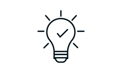 Light bulb icon for ideas and creative thinking-related websites