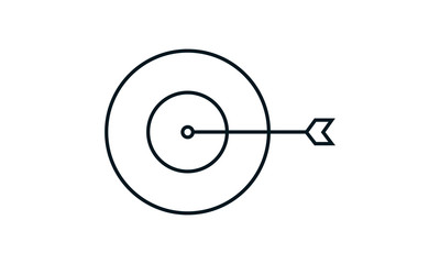 Goal target icon for business or achievement-oriented websites