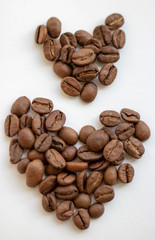 Coffee beans. Isolated on a white background.