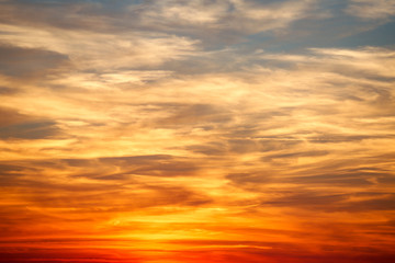 Sky Cloud at Sunset.