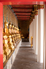 Fototapeta premium Ancient Buddha's statue at Wat Pho Temple, Bangkok, Thailand.