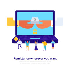 Online Payment Flat Illustration