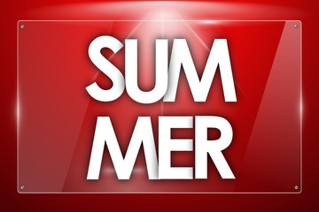 summer word in colored rectangles background