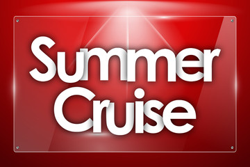 Summer Cruise word in colored rectangles background