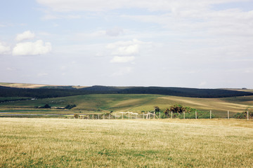 Aerial view of england countryside landscape.