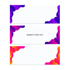banner template colorful background