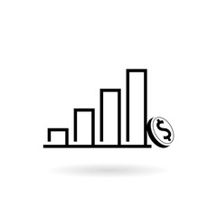 Revenue outline icon on white background