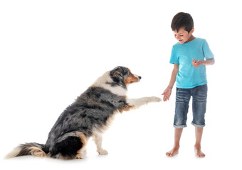 child and dog