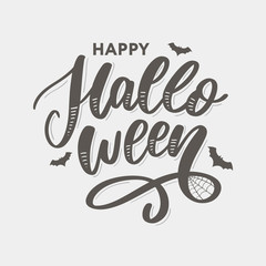 Happy Halloween Text Banner, Vector lettering calligraphy