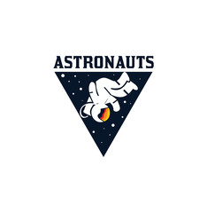 Astronaut Logo design inspiration, Space Logo Icon Vector Illustrations, cosmonaut Logo Design Template