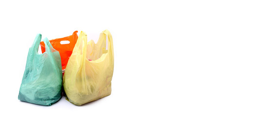 plastic bag isolated on a white background.
