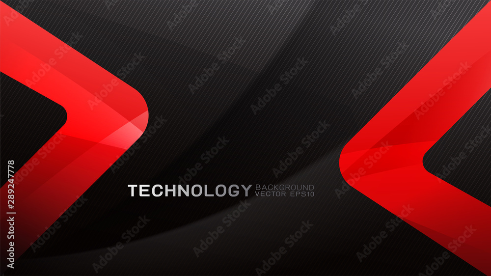 Wall mural abstract trendy and technology concept with light movement and copy space on dark background, vector