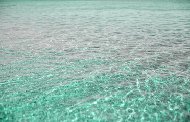 Ocean, sea water calm waves close up. Water surface background