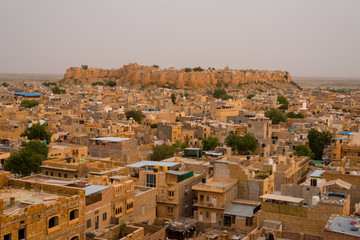 Sunset in Golden City Jaisalmer in Rajasthan