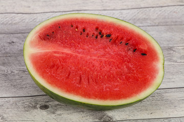 Ripe sweet juicy Half watermelon