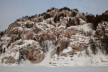 winter river coast
