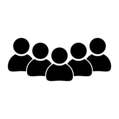 Symbol of business people in flat style. Icon for web site design, logo, app, UI isolated on white background. vector illustration eps 10