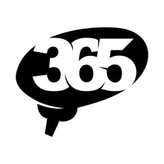 brain idea 365 infinity logo icon design illustration black