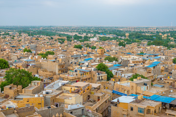 Aerial View of Jaisalmer, the Golden City of Rajasthan, India