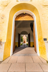 Hollola, Finland - 9 September 2019: Old medieval stone church of St. Mary in Hollola, Finland