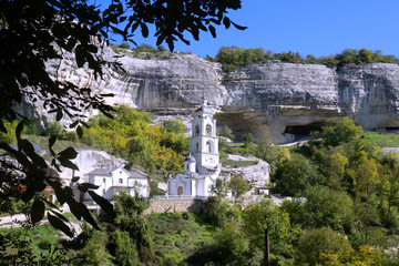 Orthodox Holy Assumption Cave Monastery in Bakhchisarai.