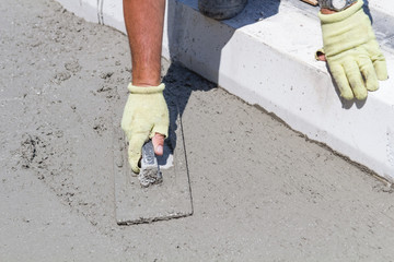 Heavy work for a construction worker on the site.