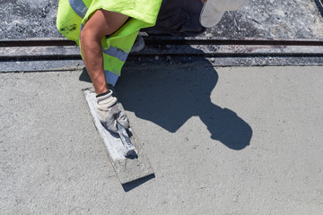 Heavy work for a construction worker on the site.