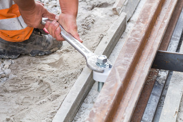 Heavy work for a construction worker on the site.