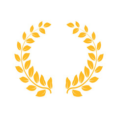 Award icons. Web site. Laurel wreath isolated on white background