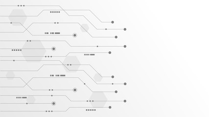 Abstract geometric Circuit connect lines and dots.Simple technology graphic background.Illustration Vector design Network technology and Connection concept.
