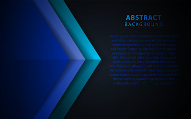 Fototapeta premium Dark blue overlapping layers background paper shape for use frame template, modern cover, technology banner, business advertising, card corporate
