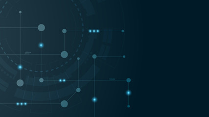 Abstract geometric Circuit connect lines and dots.Simple technology graphic background.Illustration Vector design Network technology and Connection concept.