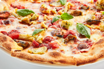 Seafood pizza delicious