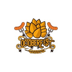 Oktoberfest Logo Design Vector