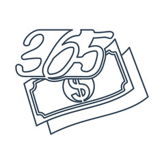 money finance 365 infinity logo icon design illustration outline