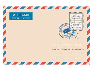 Envelope with postmarks