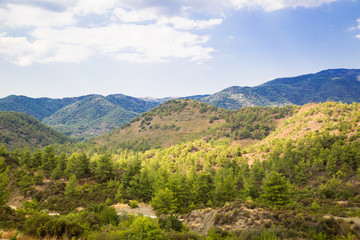 Fototapeta na wymiar Mountain landscape. Cyprus island landscape