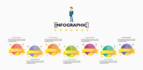 business infographic timeline design template and steps for shopping with icons and 8 steps. Can be used for workflow layouts, diagrams, annual reports, web design.
