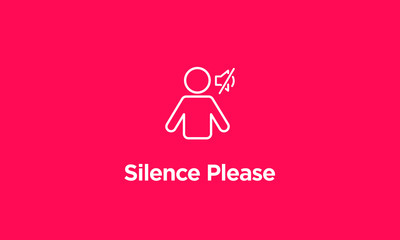 Silence Please Vector Sign Board