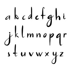 Vector alphabet. Hand drawn letters
